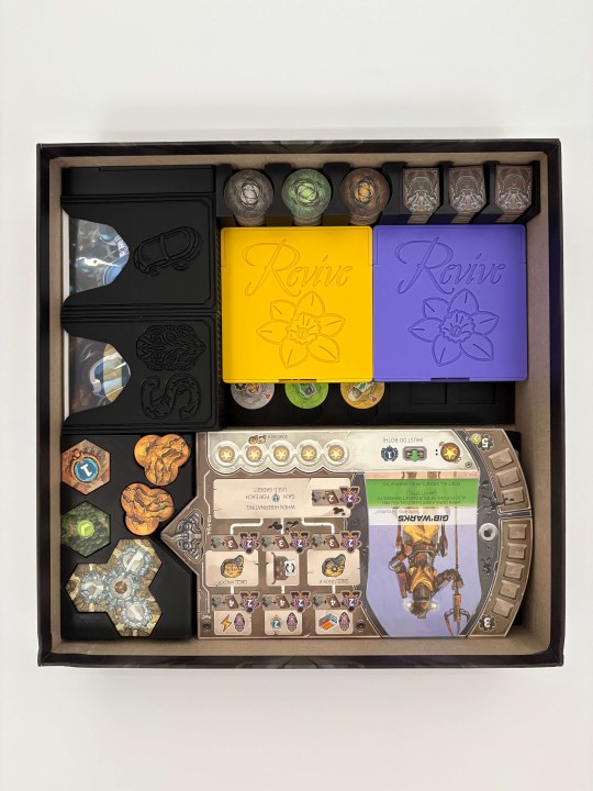 Insert do gry planszowej Revive + dodatek Call of the Abyss – organizer druk 3D