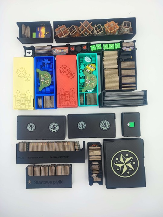 Insert do gry planszowej NUCLEUM w raz z dodatkami AUSTRALIA, RADA POSTĘPU, PATRONI