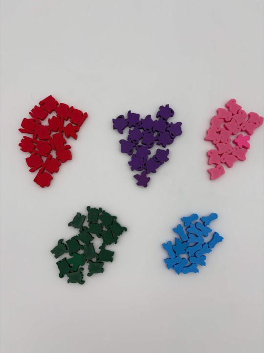 Customowe Meeple do gry Wojna w krainie czarów