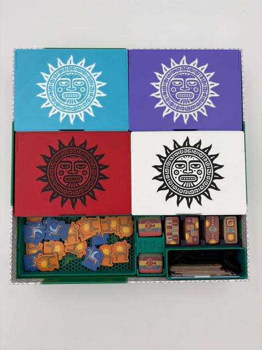 Insert do gry planszowej Ayar: Children of the Sun – organizer druk 3D